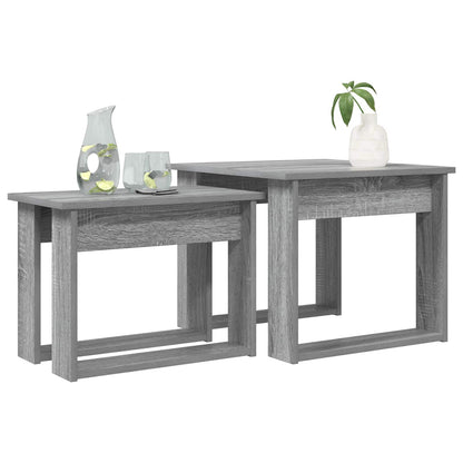 Sada Konferenčních Stolků 2 Pcs Šedá Sonoma 50 X 52 X 42 Cm