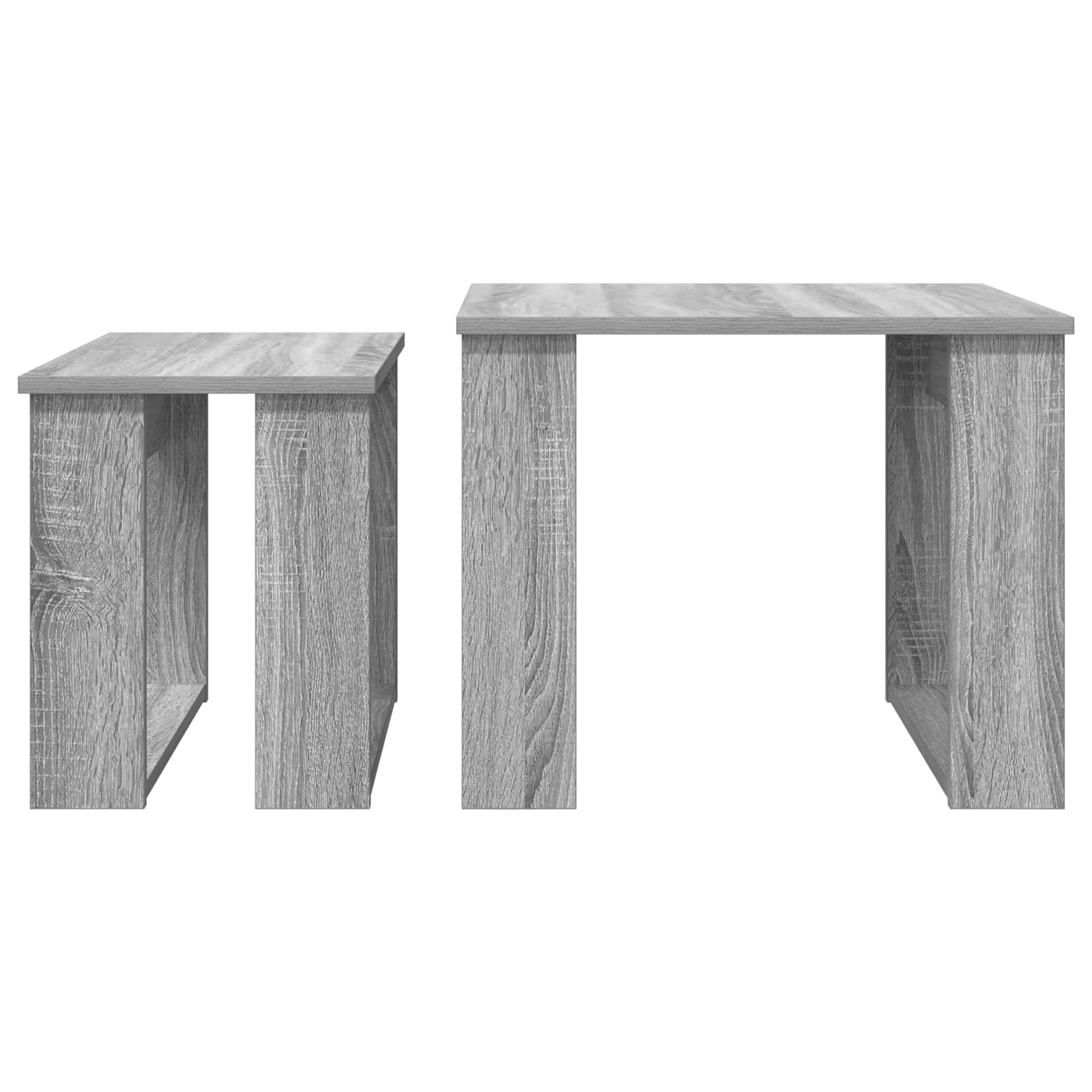 Sada Konferenčních Stolků 2 Pcs Šedá Sonoma 50 X 52 X 42 Cm