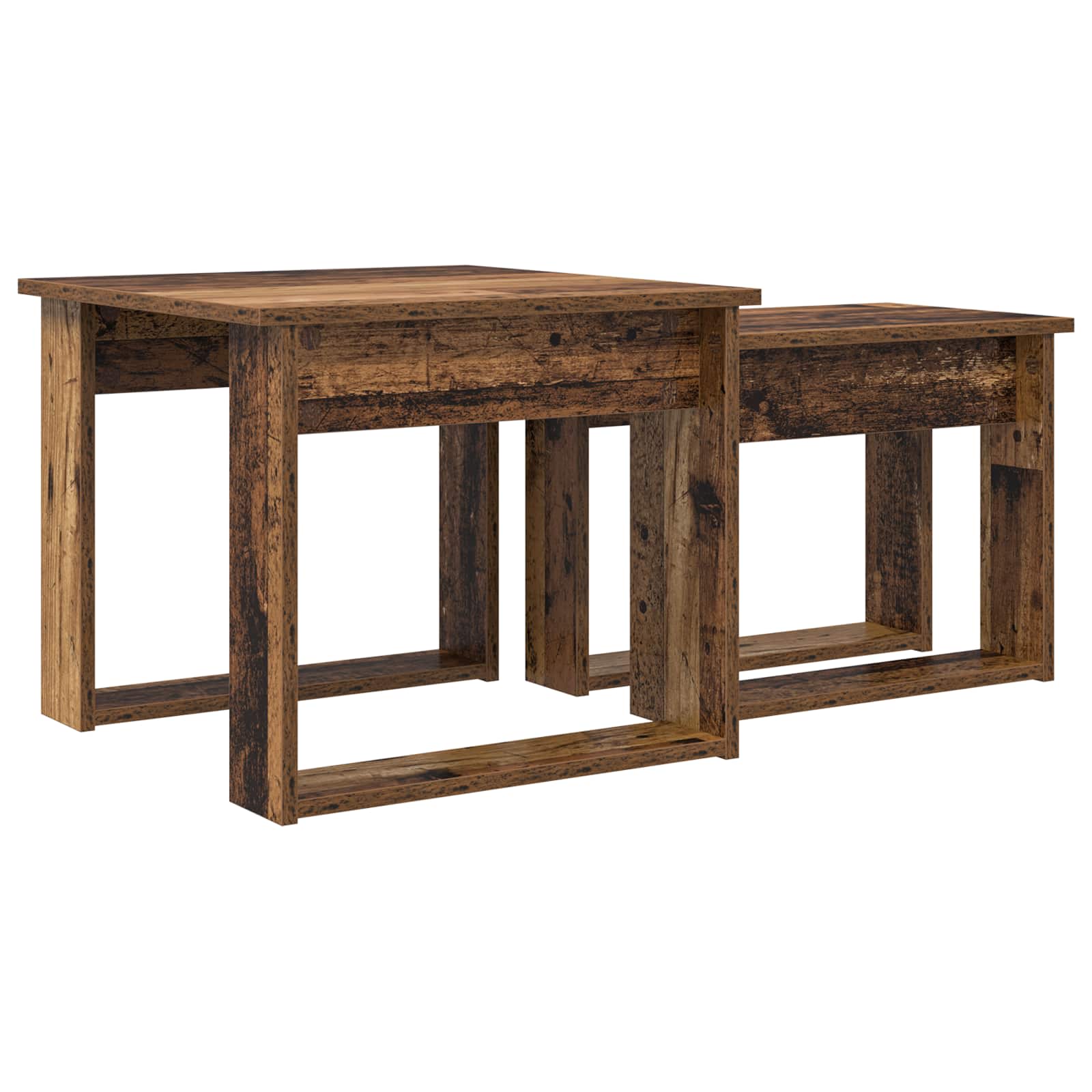 Sada Konferenčních Stolků 2 Pcs Staré Dřevo 50 X 52 X 42 Cm