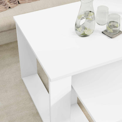 Sada Konferenčních Stolků 2 Pcs Bílá 100 X 50 X 42 Cm