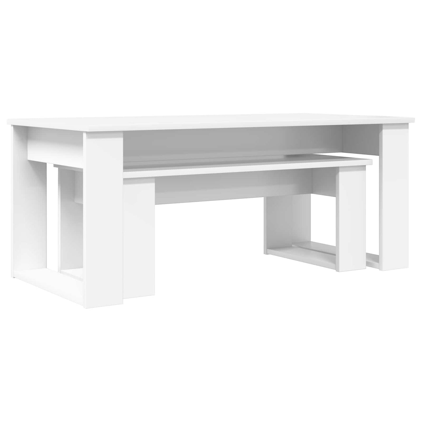 Sada Konferenčních Stolků 2 Pcs Bílá 100 X 50 X 42 Cm
