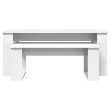 Sada Konferenčních Stolků 2 Pcs Bílá 100 X 50 X 42 Cm