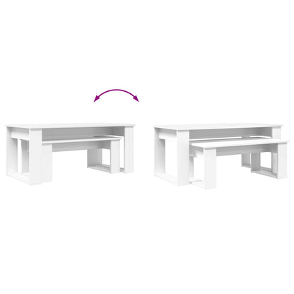 Sada Konferenčních Stolků 2 Pcs Bílá 100 X 50 X 42 Cm