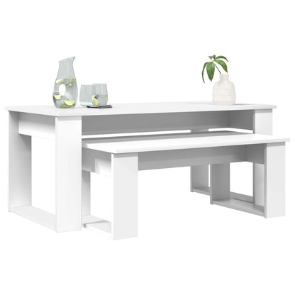 Sada Konferenčních Stolků 2 Pcs Bílá 100 X 50 X 42 Cm