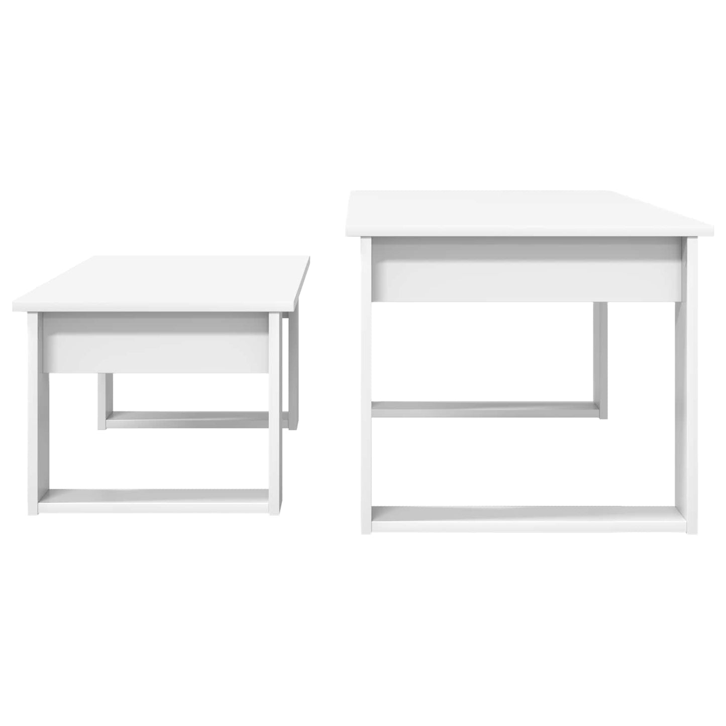 Sada Konferenčních Stolků 2 Pcs Bílá 100 X 50 X 42 Cm