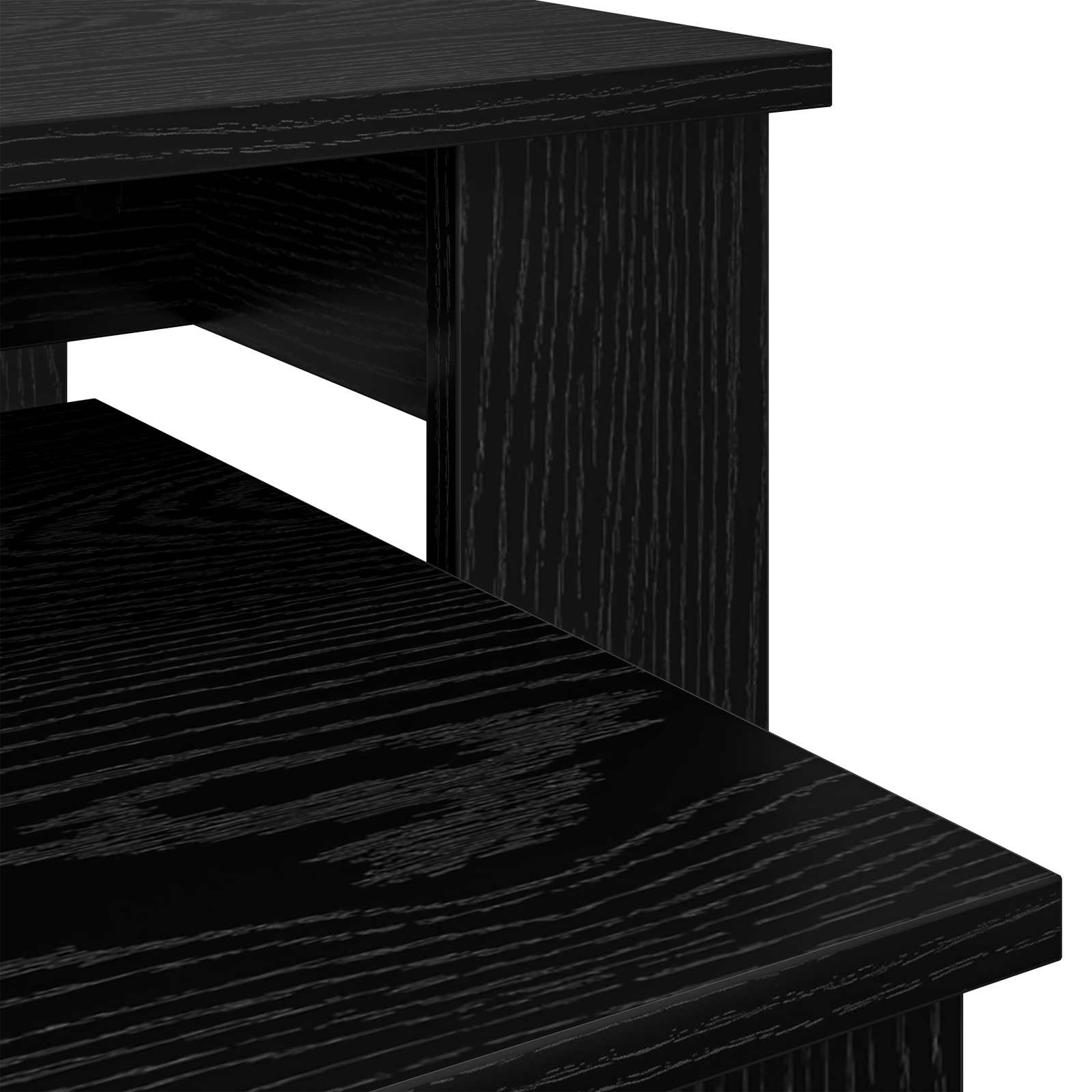 Sada Konferenčních Stolků 2 Pcs Černý Dub 100 X 50 X 42 Cm