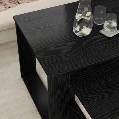 Sada Konferenčních Stolků 2 Pcs Černý Dub 100 X 50 X 42 Cm