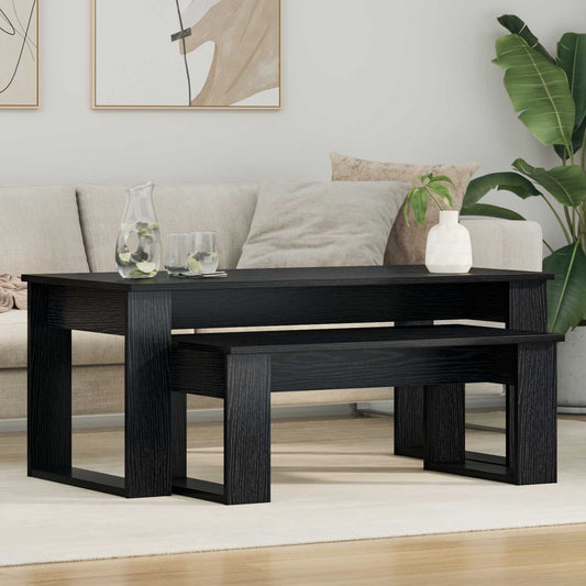 Sada Konferenčních Stolků 2 Pcs Černý Dub 100 X 50 X 42 Cm