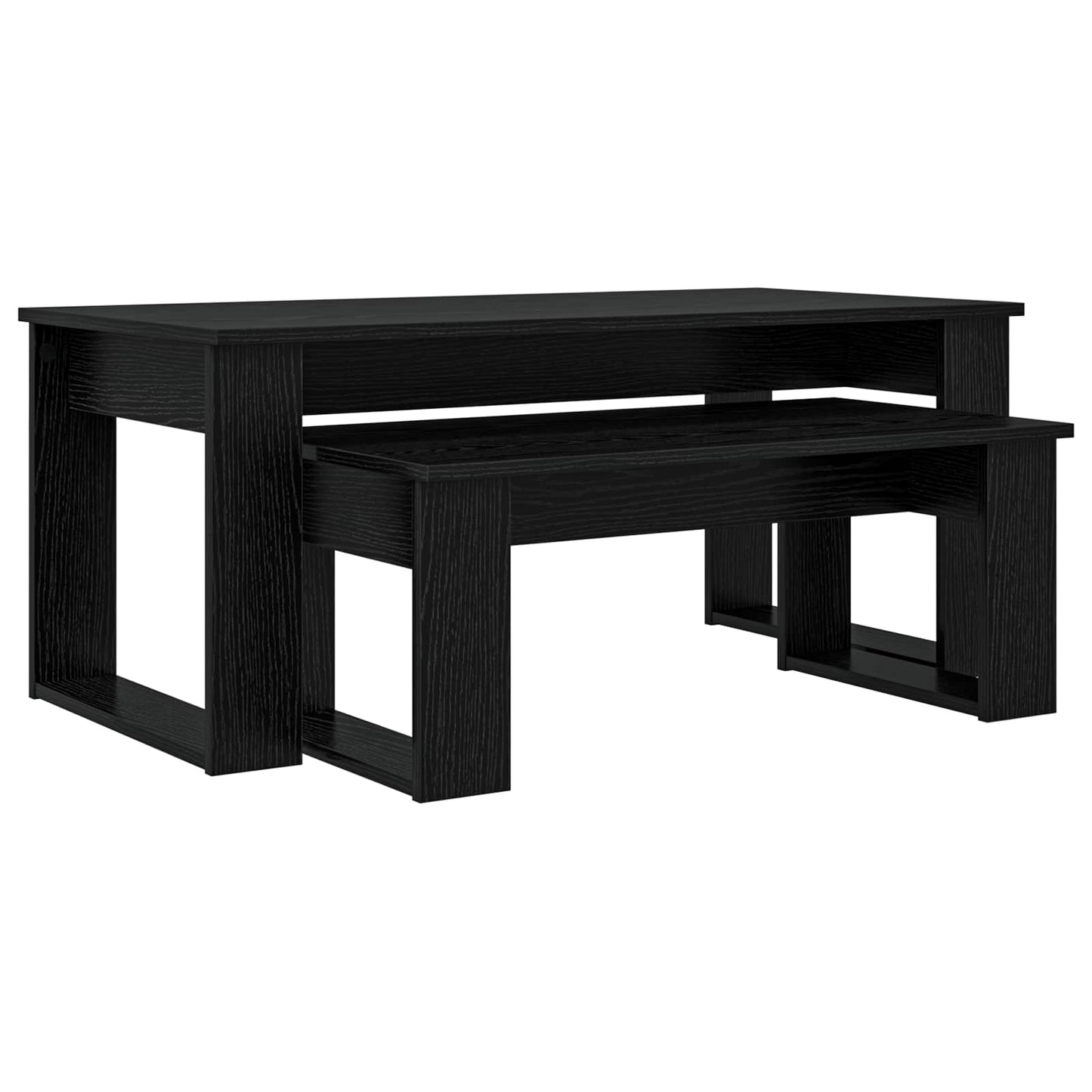 Sada Konferenčních Stolků 2 Pcs Černý Dub 100 X 50 X 42 Cm