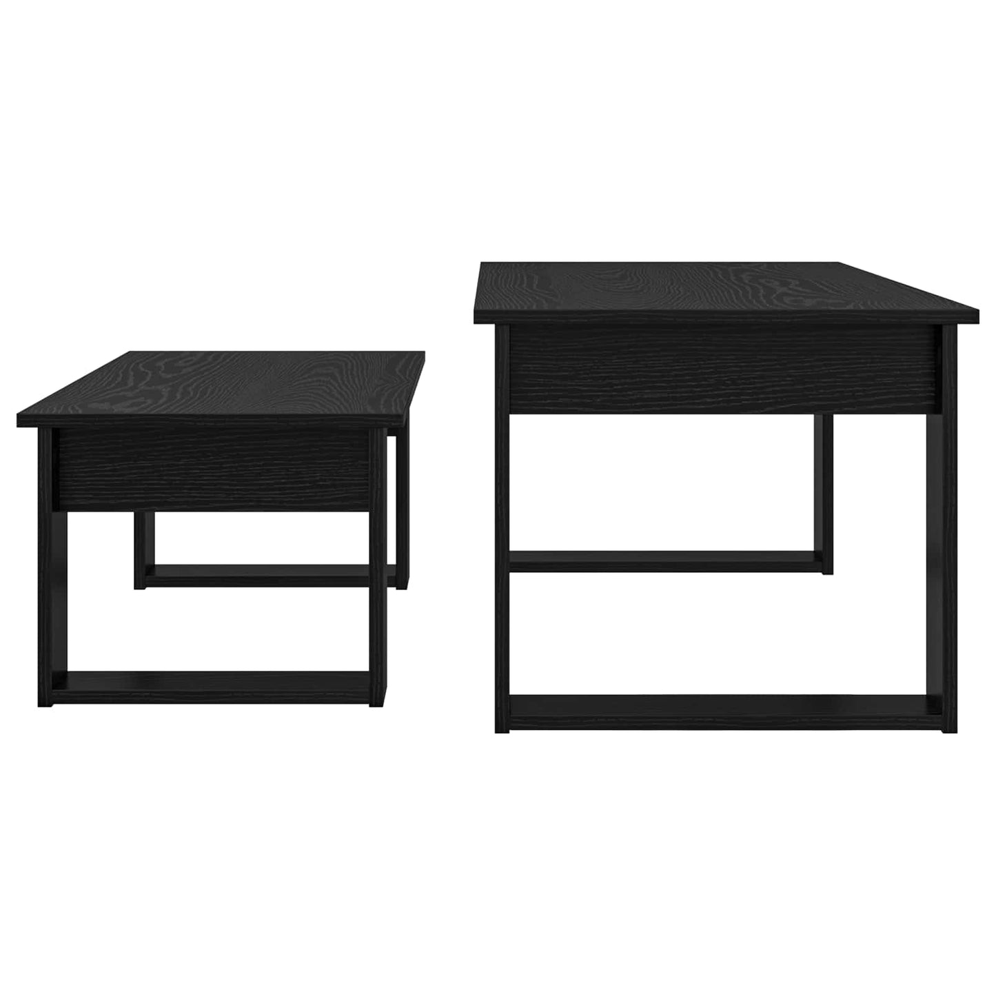 Sada Konferenčních Stolků 2 Pcs Černý Dub 100 X 50 X 42 Cm