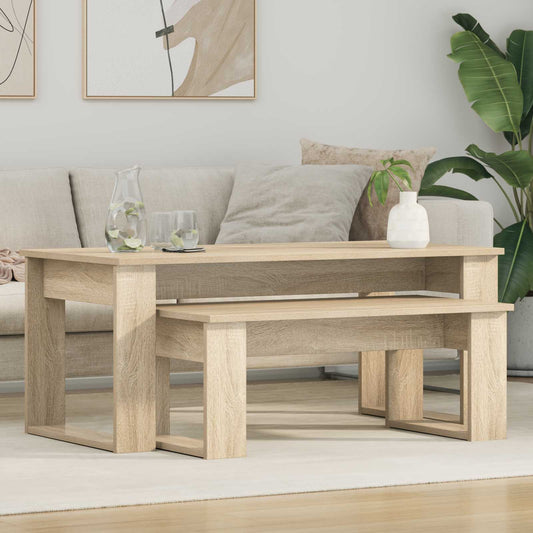 Sada Konferenčních Stolků 2 Pcs Sonoma Dub 100 X 50 X 42 Cm