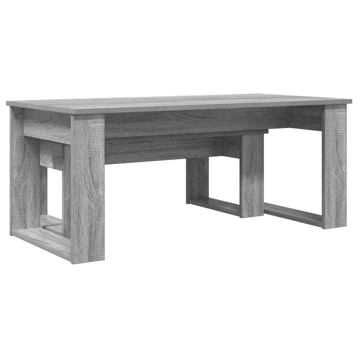 Sada Konferenčních Stolků 2 Pcs Šedá Sonoma 100 X 50 X 42 Cm