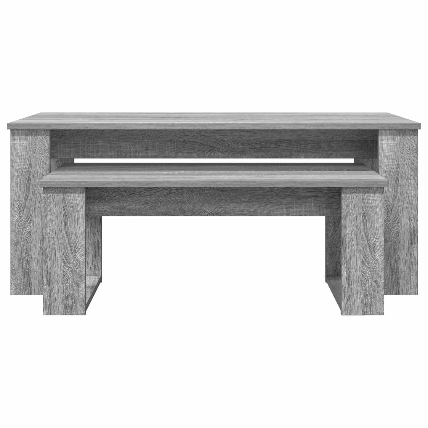 Sada Konferenčních Stolků 2 Pcs Šedá Sonoma 100 X 50 X 42 Cm