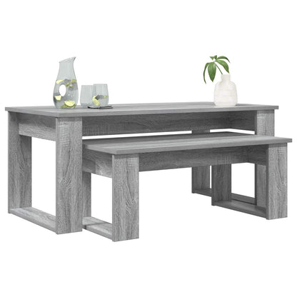 Sada Konferenčních Stolků 2 Pcs Šedá Sonoma 100 X 50 X 42 Cm