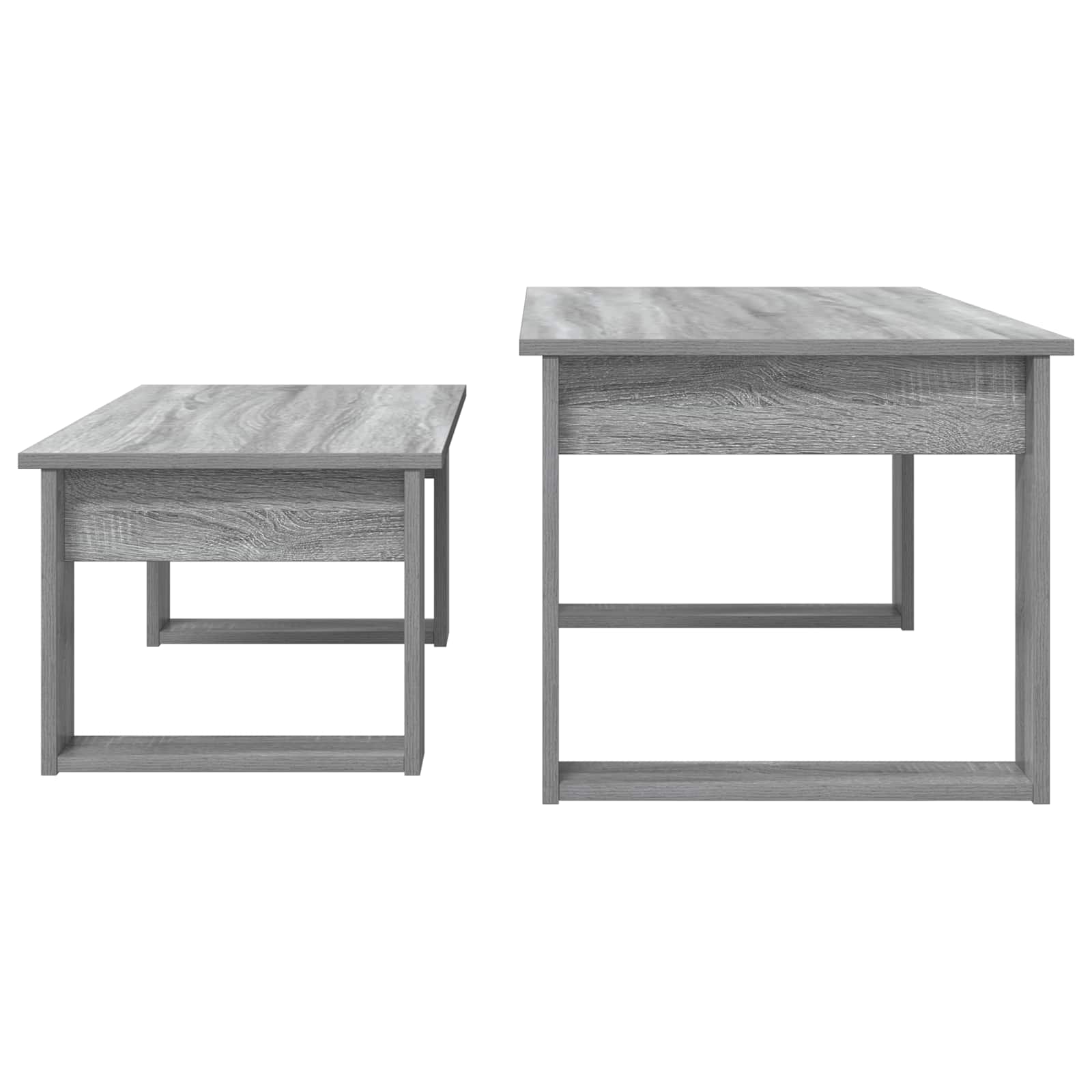 Sada Konferenčních Stolků 2 Pcs Šedá Sonoma 100 X 50 X 42 Cm