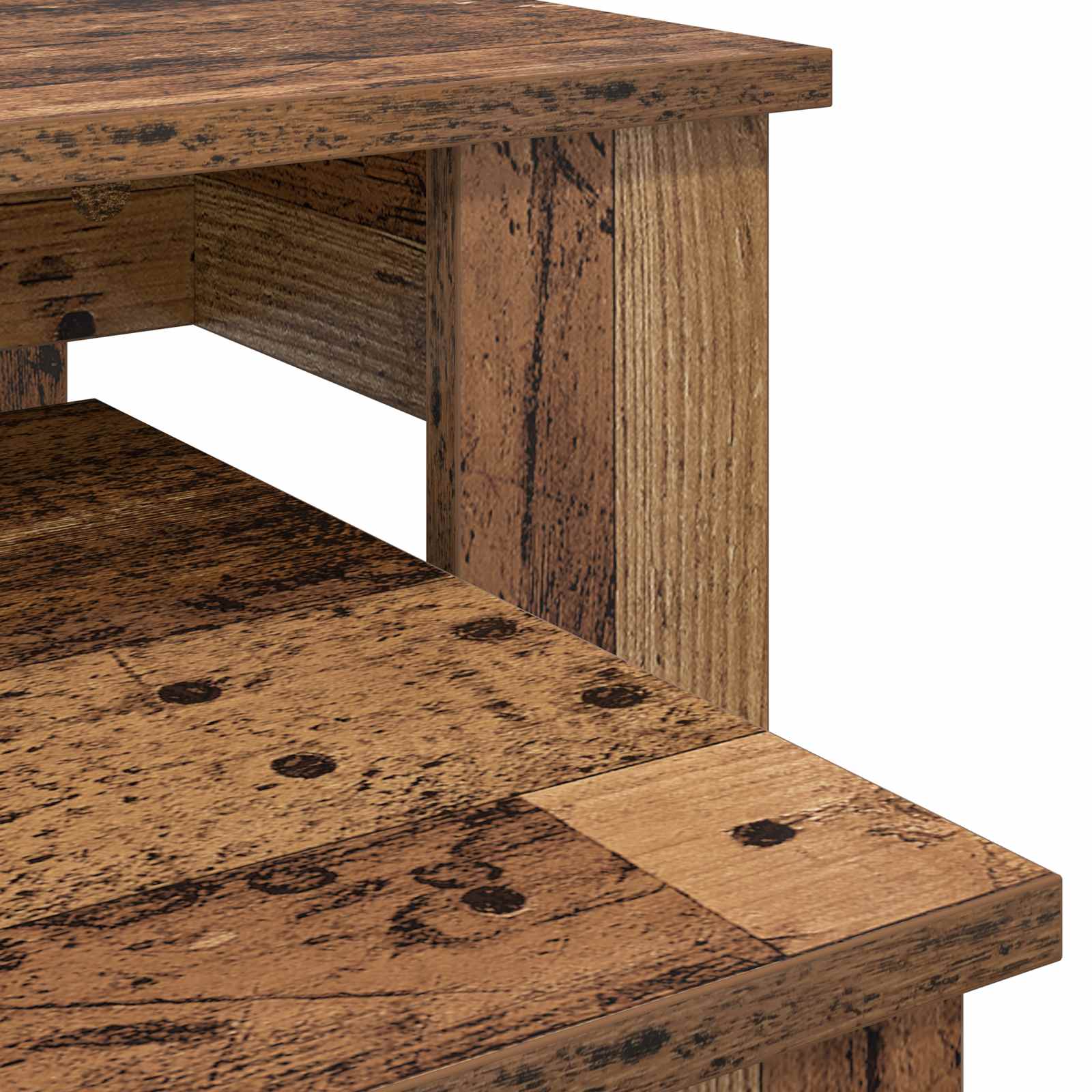 Sada Konferenčních Stolků 2 Pcs Staré Dřevo 100 X 50 X 42 Cm