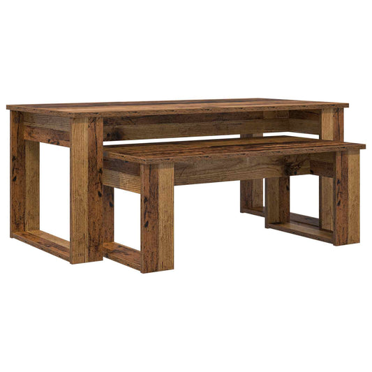 Sada Konferenčních Stolků 2 Pcs Staré Dřevo 100 X 50 X 42 Cm