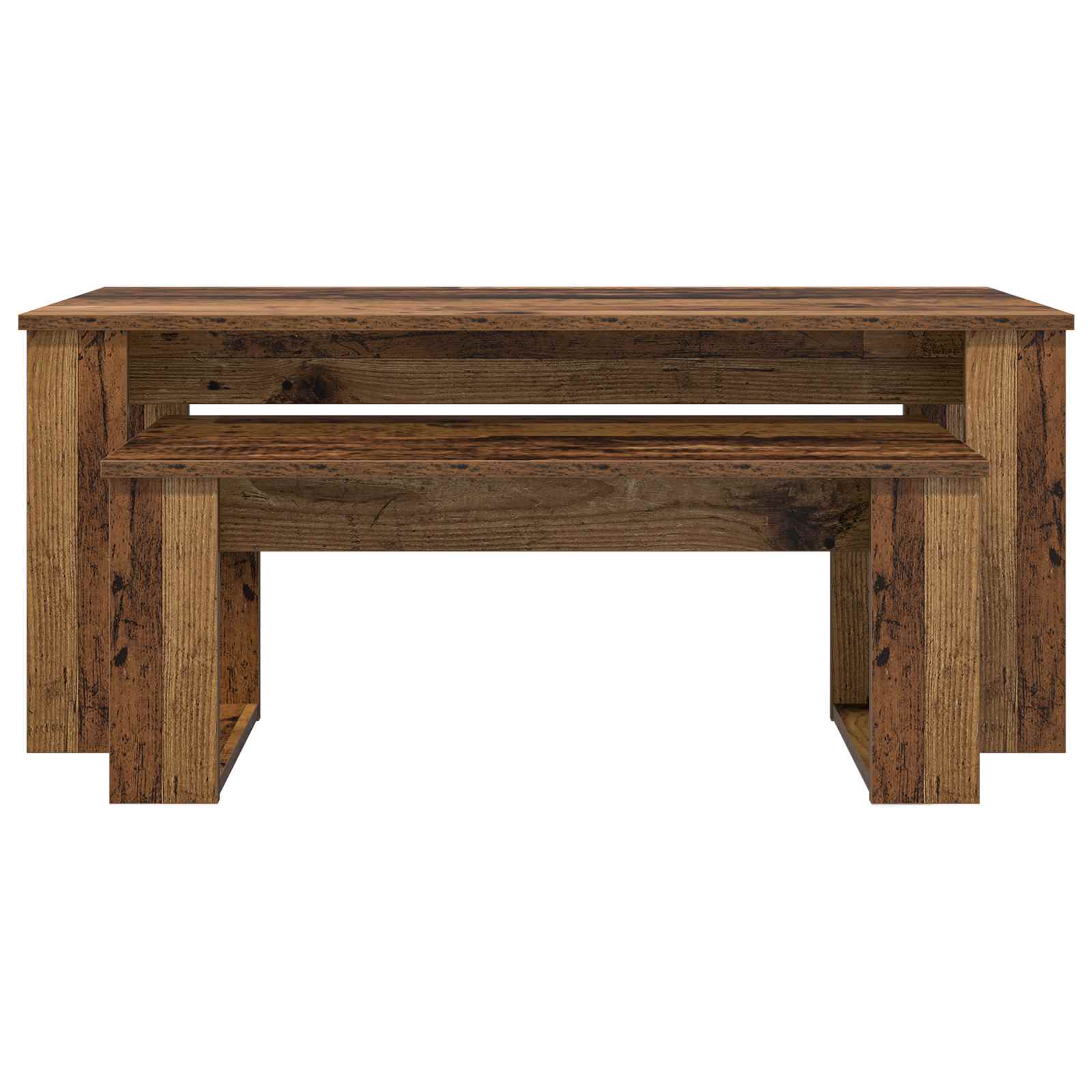 Sada Konferenčních Stolků 2 Pcs Staré Dřevo 100 X 50 X 42 Cm