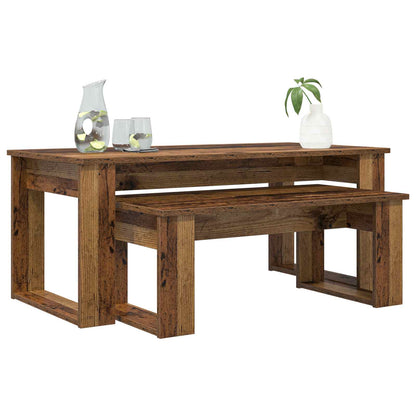 Sada Konferenčních Stolků 2 Pcs Staré Dřevo 100 X 50 X 42 Cm