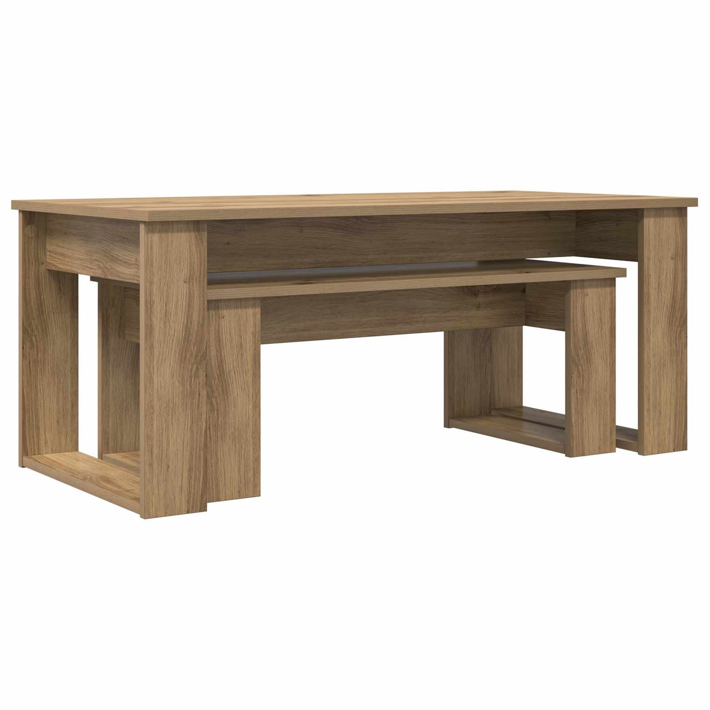 Sada Konferenčních Stolků 2 Pcs Artisanový Dub 100 X 50 X 42 Cm