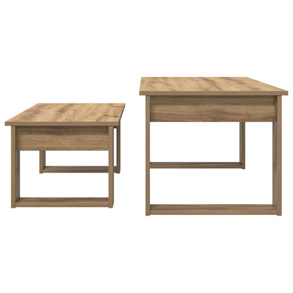 Sada Konferenčních Stolků 2 Pcs Artisanový Dub 100 X 50 X 42 Cm