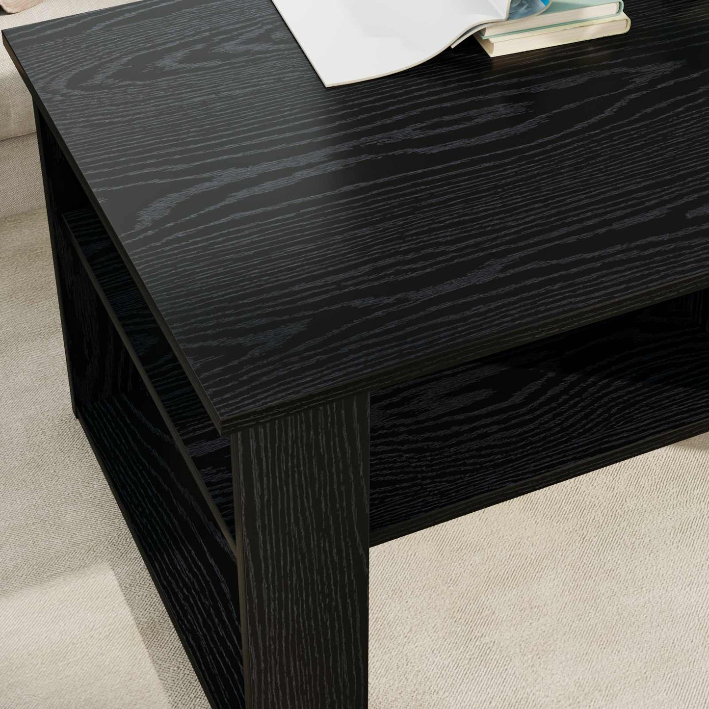 Konferenční Stolek Černý Dub 96 X 54 X 44 Cm Kompozitní Dřevo