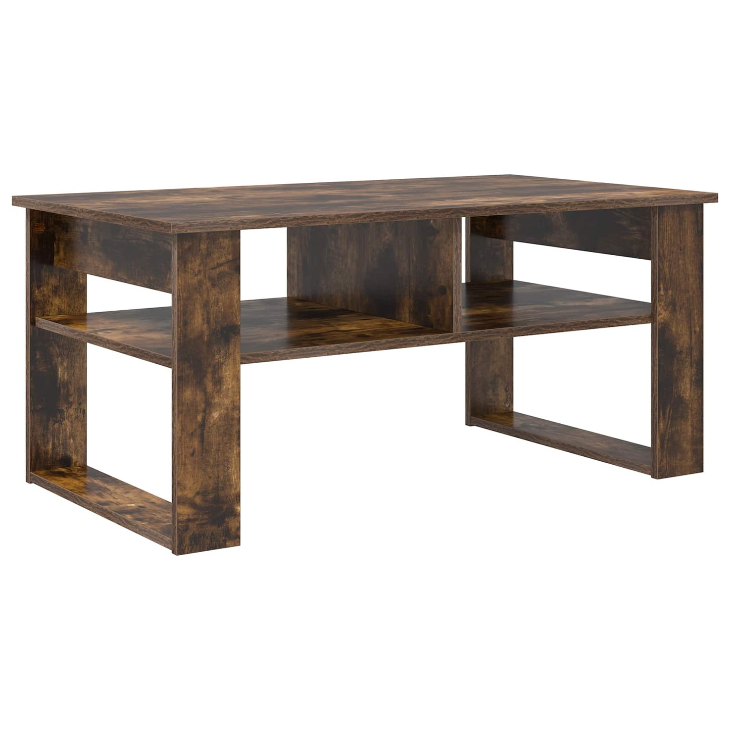 Konferenční Stolek Kouřový Dub 96 X 54 X 44 Cm Kompozitní Dřevo