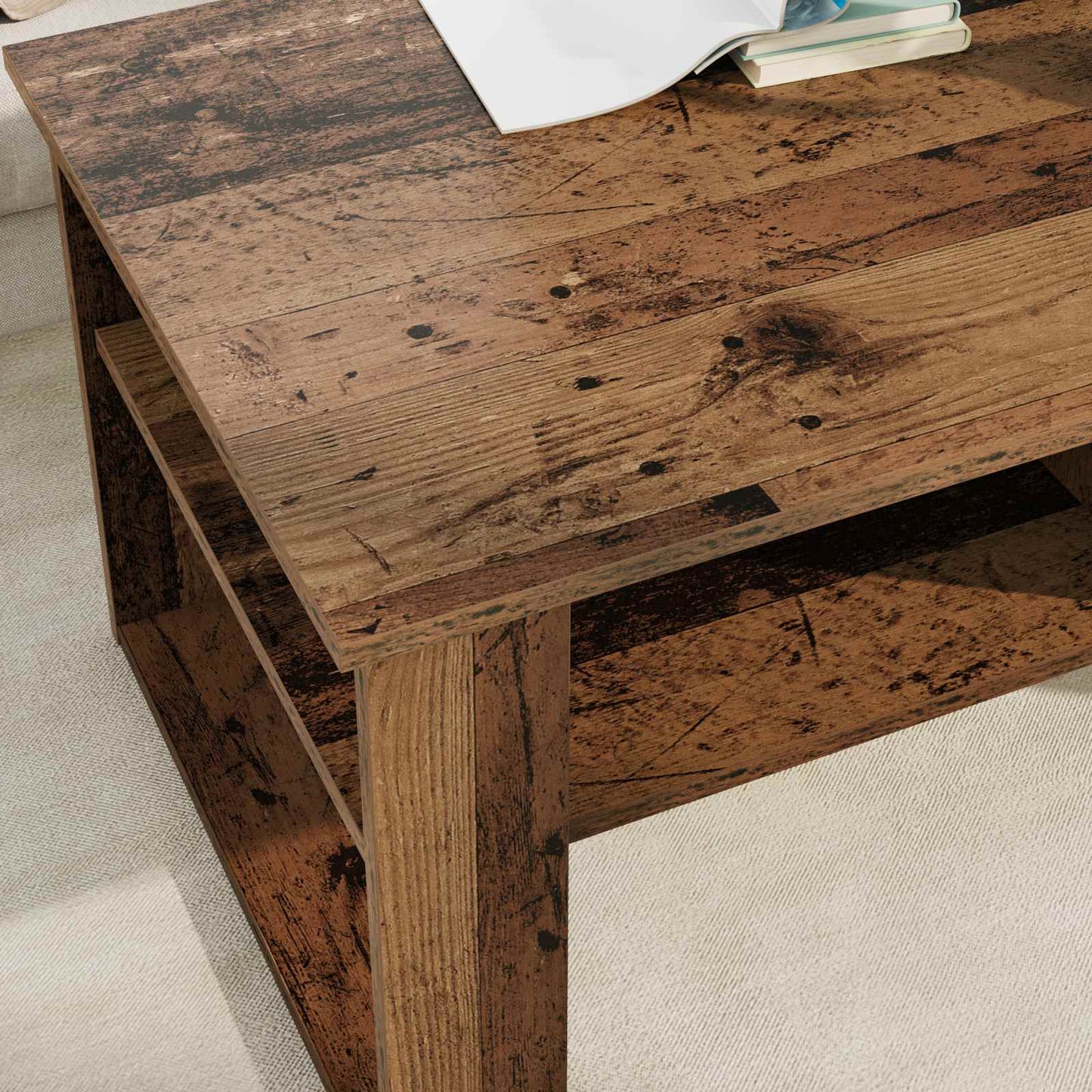 Konferenční Stolek Staré Dřevo 96 X 54 X 44 Cm Kompozitní Dřevo