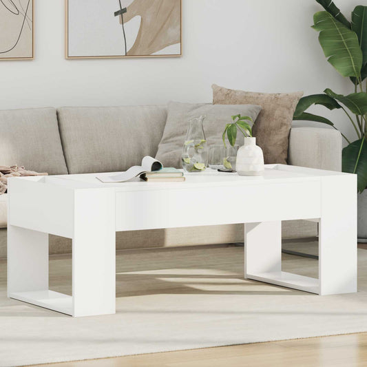 Konferenční Stolek Bílá 110 X 50 X 41 Cm Kompozitní Dřevo