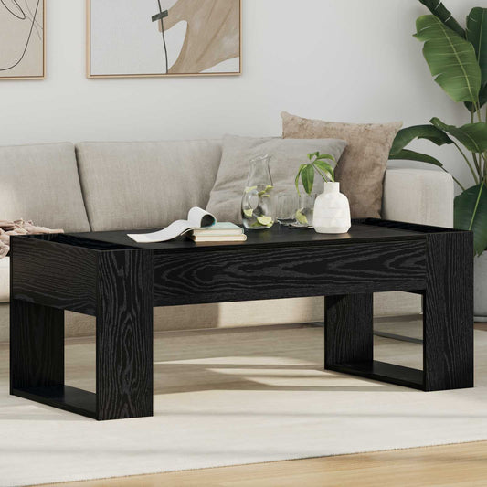 Konferenční Stolek Černý Dub 110 X 50 X 41 Cm Kompozitní Dřevo