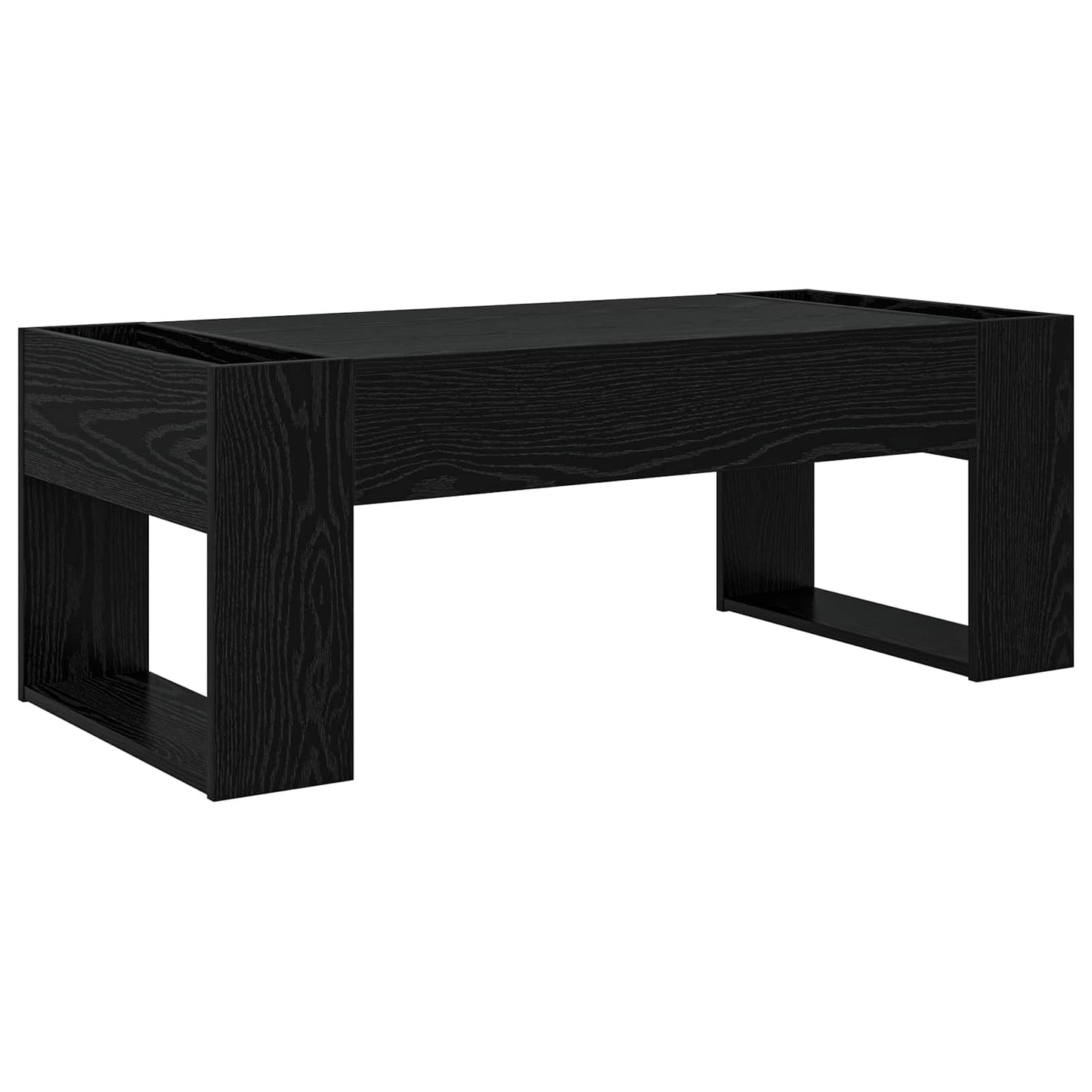 Konferenční Stolek Černý Dub 110 X 50 X 41 Cm Kompozitní Dřevo