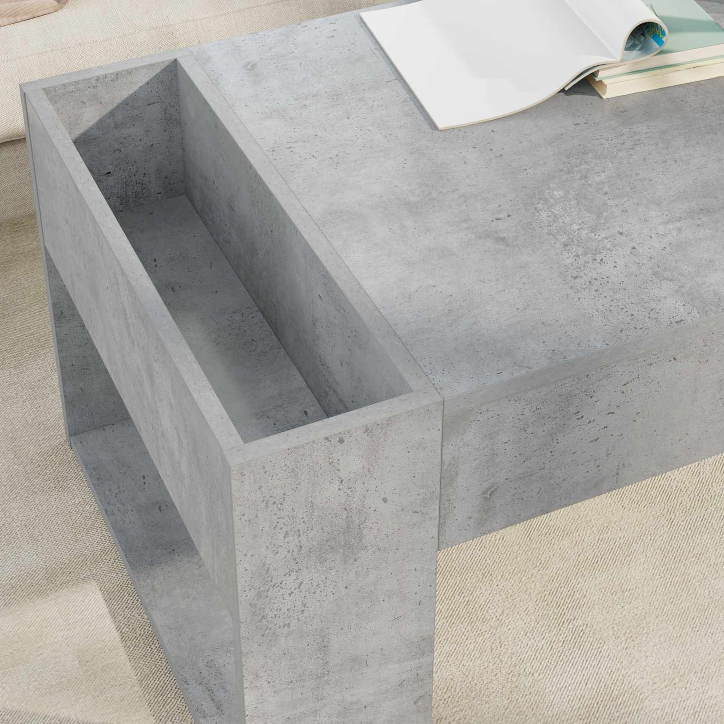 Konferenční Stolek Betonově Šedá 110 X 50 X 41 Cm