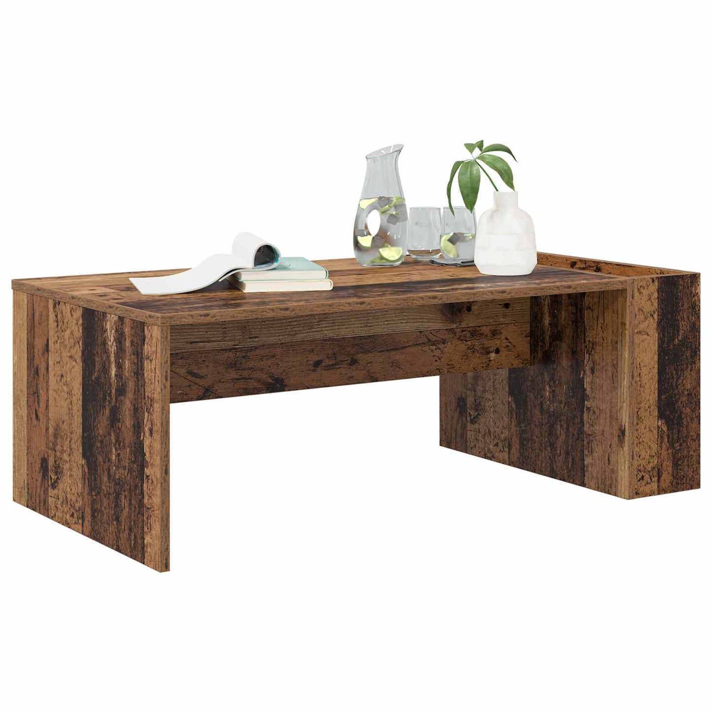 Konferenční Stolek Staré Dřevo 95 X 50 X 34 Cm Kompozitní Dřevo