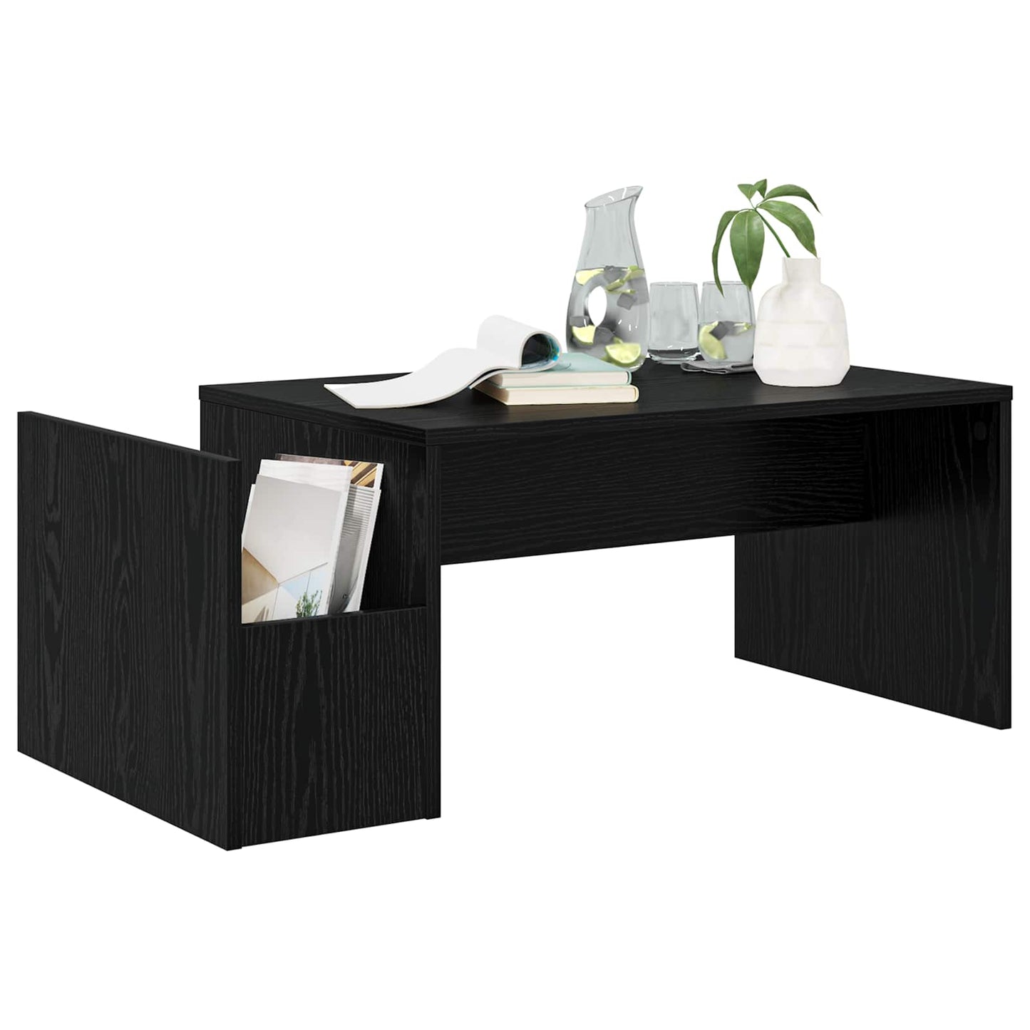 Konferenční Stolek Černý Dub 90 X 45 X 35 Cm Kompozitní Dřevo