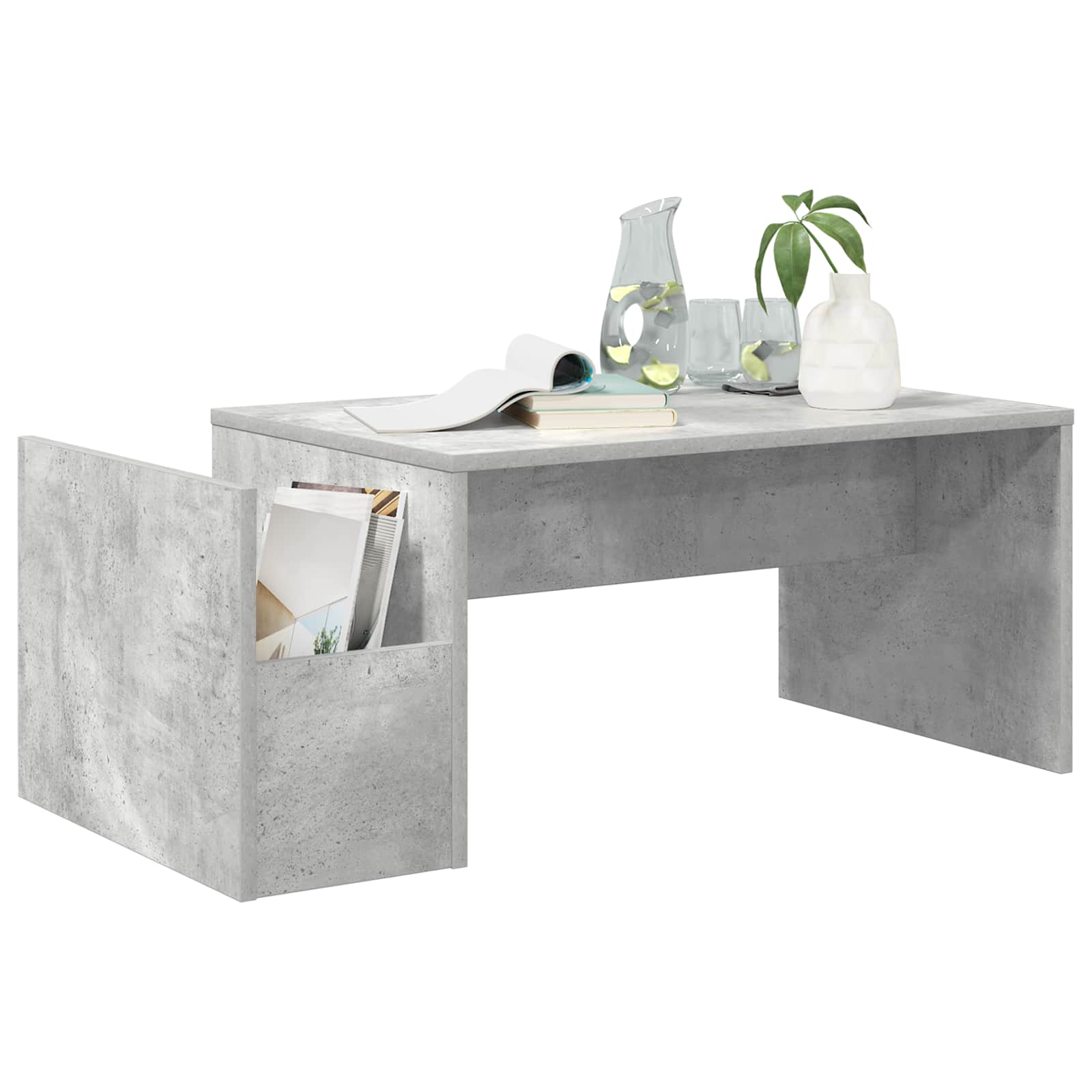 Konferenční Stolek Betonově Šedá 90 X 45 X 35 Cm
