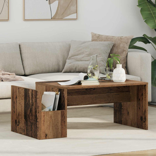 Konferenční Stolek Staré Dřevo 90 X 45 X 35 Cm Kompozitní Dřevo