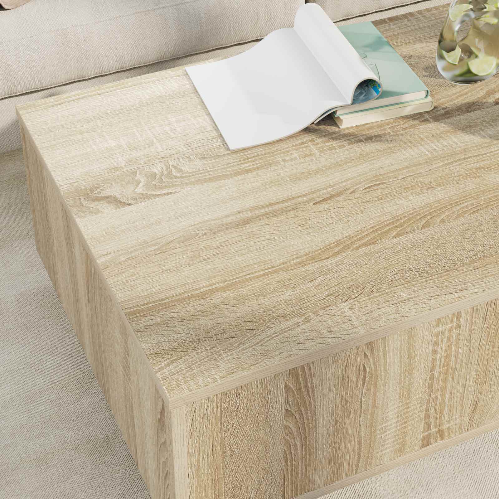 Konferenční Stolek Sonoma Dub 95 X 55 X 31 Cm Kompozitní Dřevo
