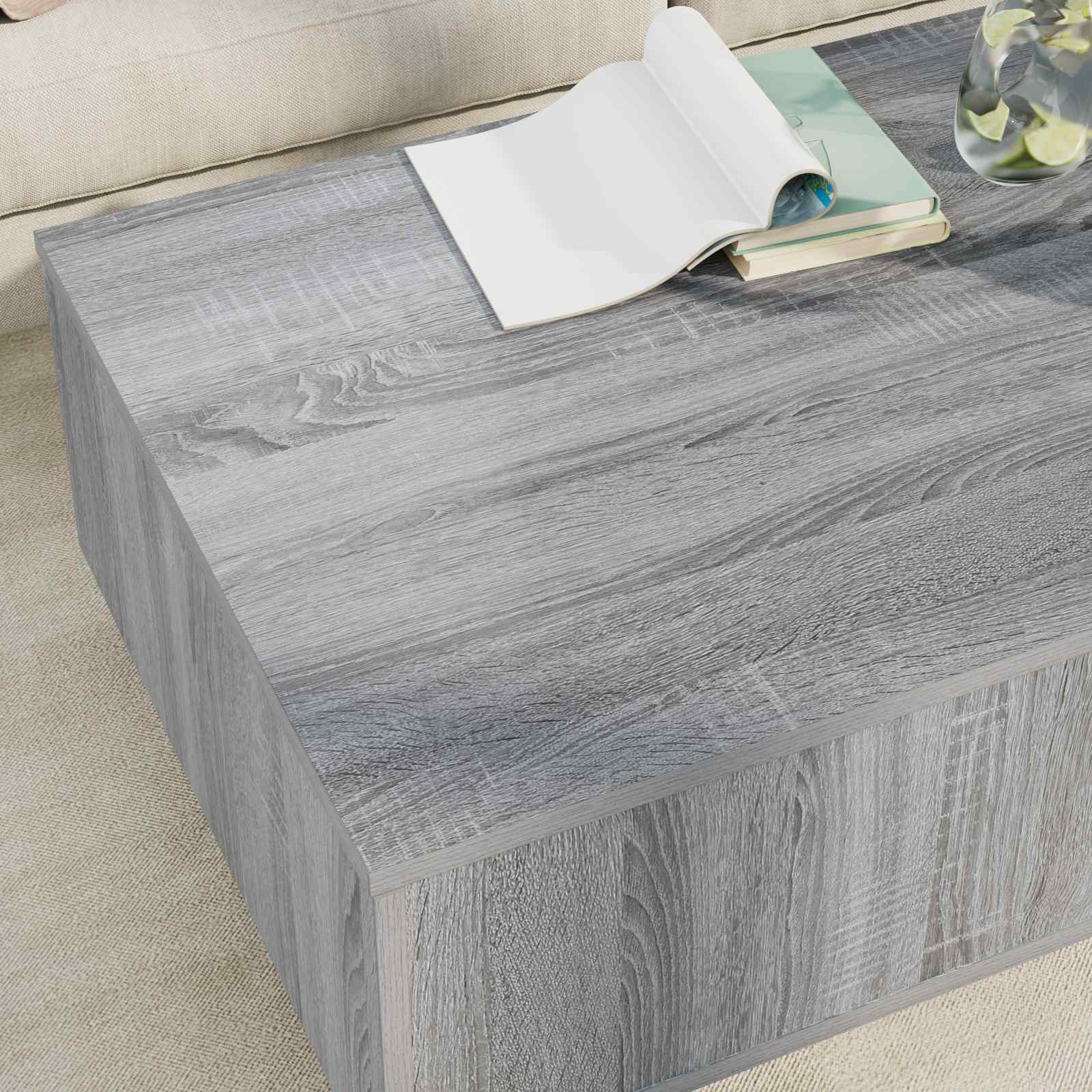 Konferenční Stolek Šedá Sonoma 95 X 55 X 31 Cm Kompozitní Dřevo