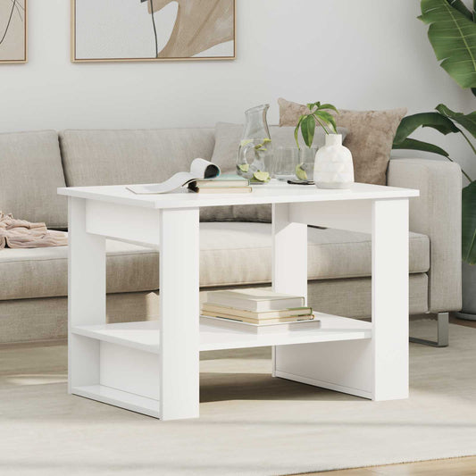 Konferenční Stolek Bílá 72 X 50 X 50 Cm Kompozitní Dřevo