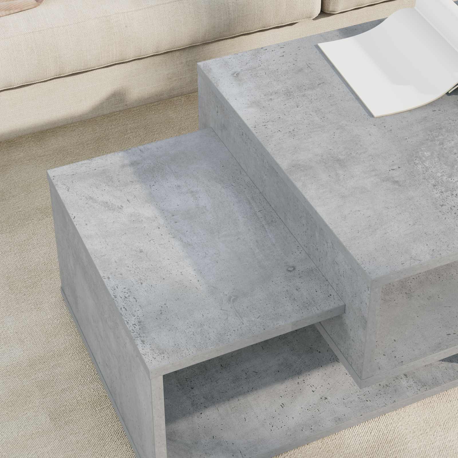 Konferenční Stolek Betonově Šedá 105 X 50 X 32,5 Cm