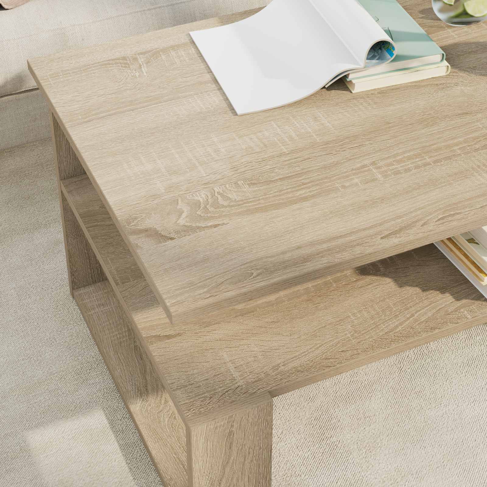 Konferenční Stolek Sonoma Dub 90 X 50 X 40 Cm Kompozitní Dřevo