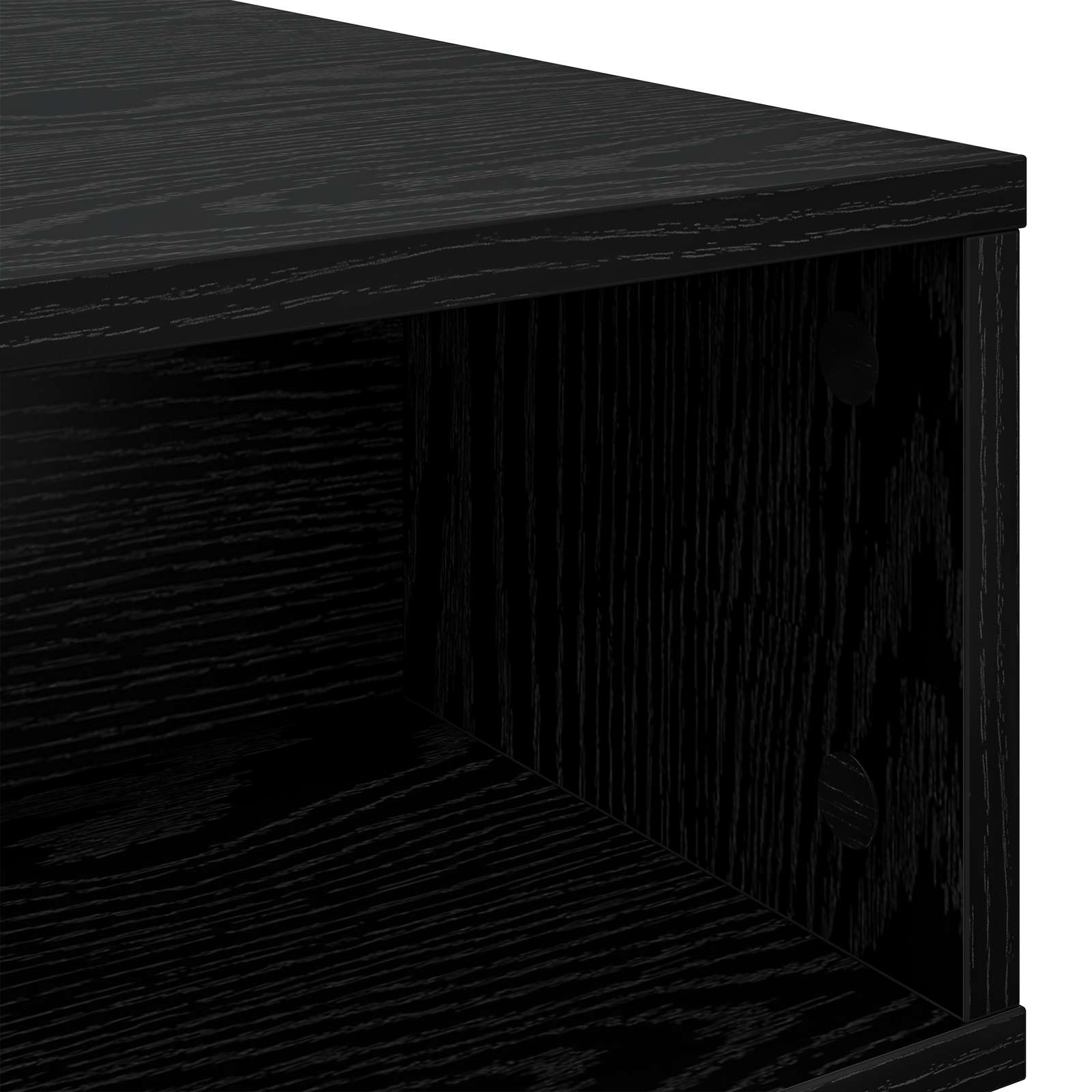 Konferenční Stolek Černý Dub 80 X 46 X 35 Cm Kompozitní Dřevo