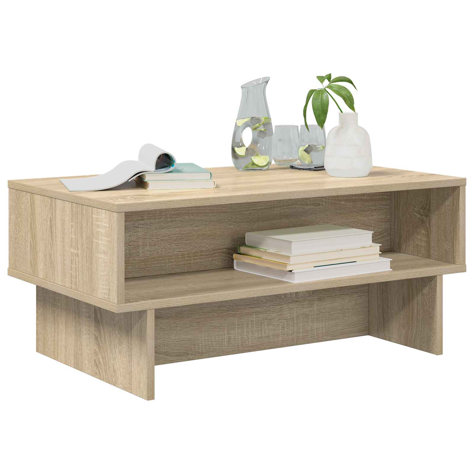 Konferenční Stolek Sonoma Dub 80 X 46 X 35 Cm Kompozitní Dřevo