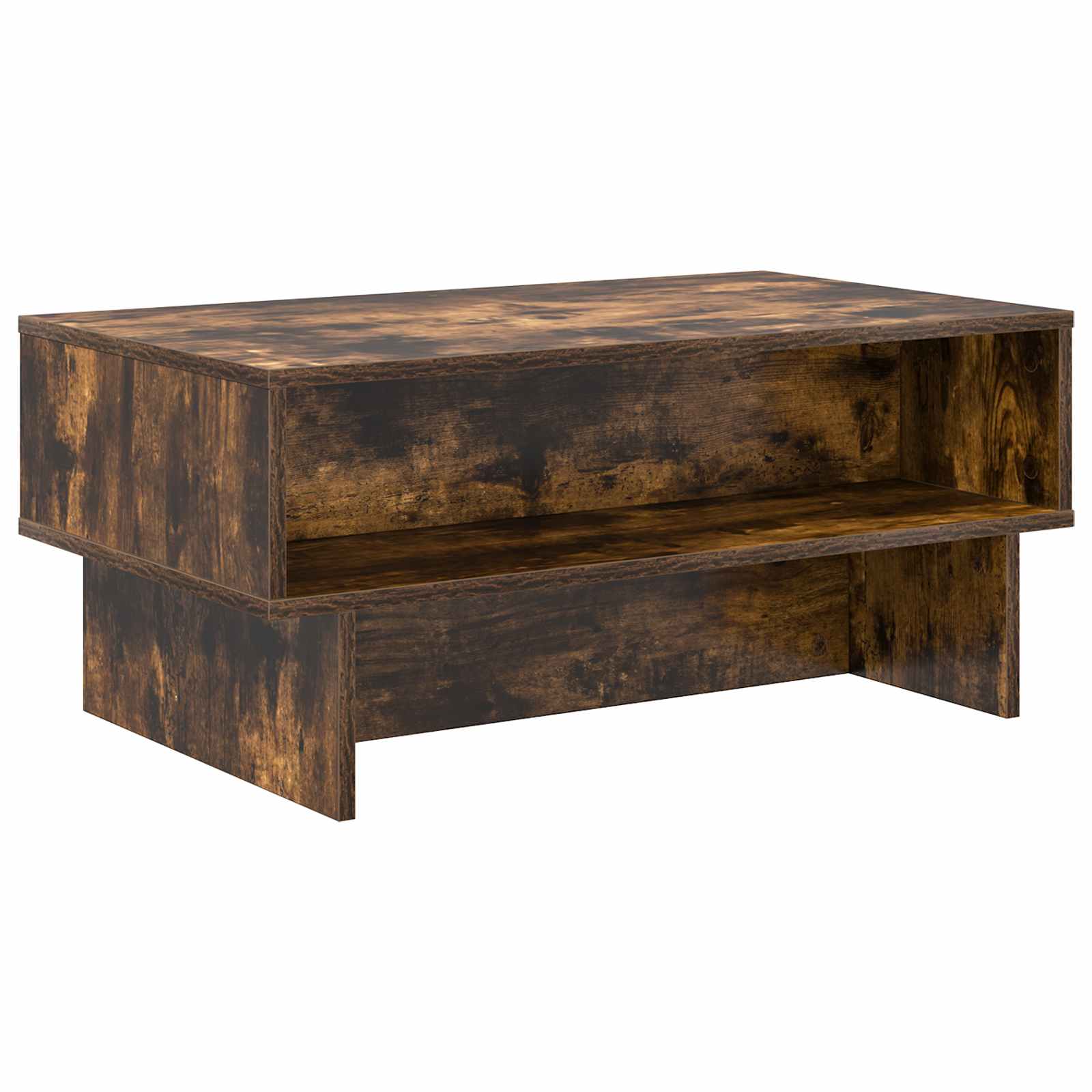 Konferenční Stolek Kouřový Dub 80 X 46 X 35 Cm Kompozitní Dřevo