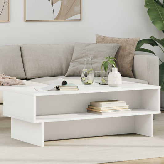Konferenční Stolek Bílá 100 X 46 X 35 Cm Kompozitní Dřevo
