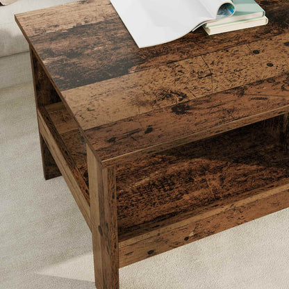 Konferenční Stolek Staré Dřevo 90 X 50 X 45 Cm Kompozitní Dřevo
