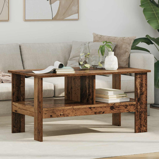 Konferenční Stolek Staré Dřevo 90 X 50 X 45 Cm Kompozitní Dřevo