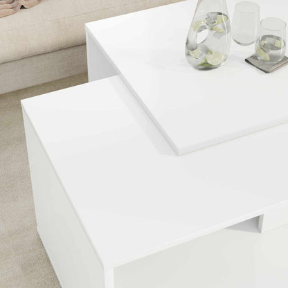 Sada Konferenčních Stolků 2 Pcs Bílá 90 X 48 X 40 Cm