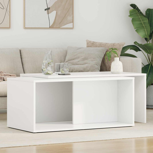 Sada Konferenčních Stolků 2 Pcs Bílá 90 X 48 X 40 Cm
