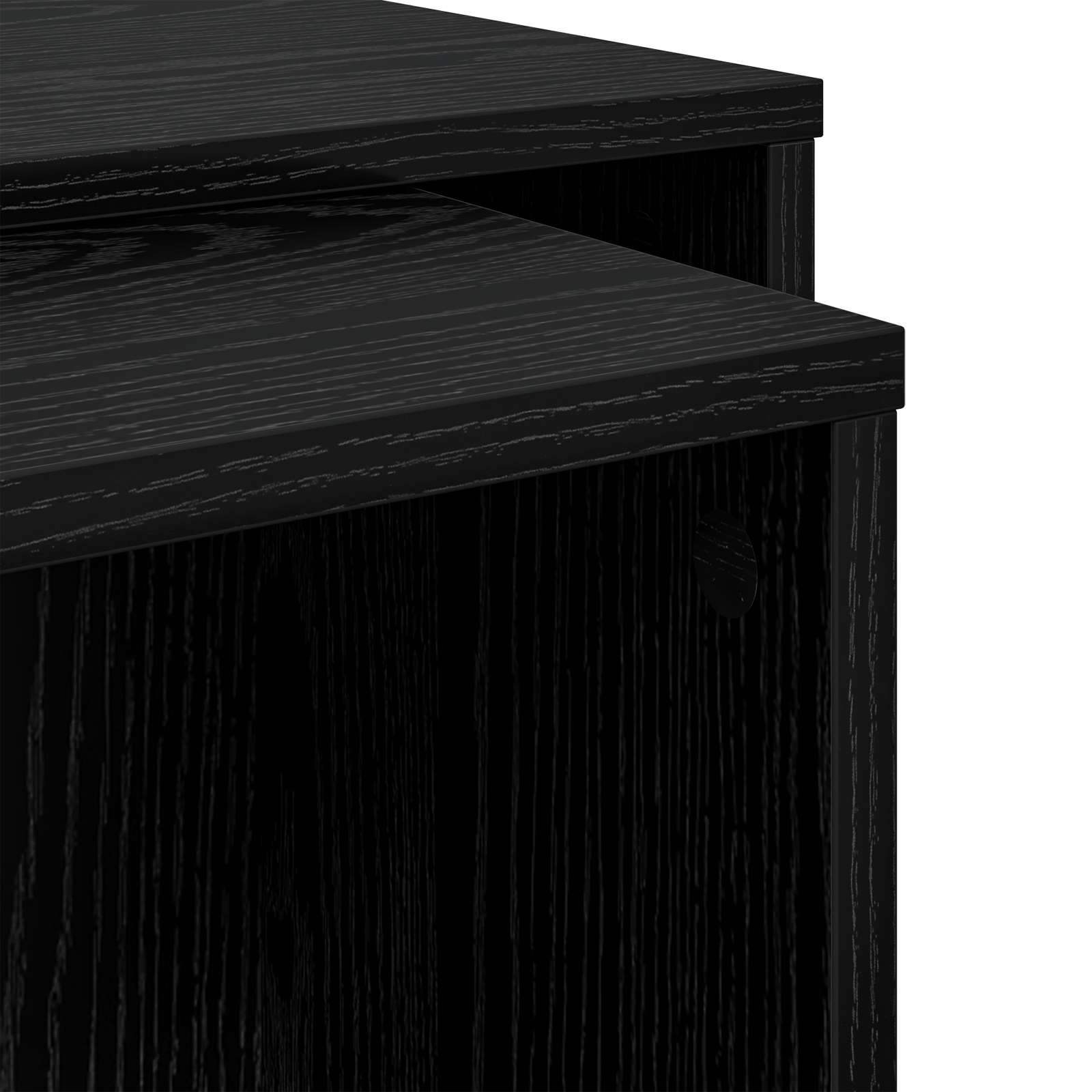 Sada Konferenčních Stolků 2 Pcs Černý Dub 90 X 48 X 40 Cm
